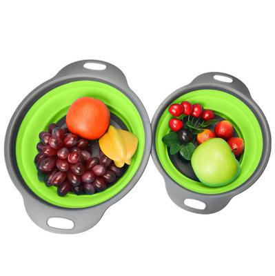 (SU)Faltbares Silikon-Sieb, Obst- und Gemüsewaschkorb, Sieb, Küchenwerkzeug