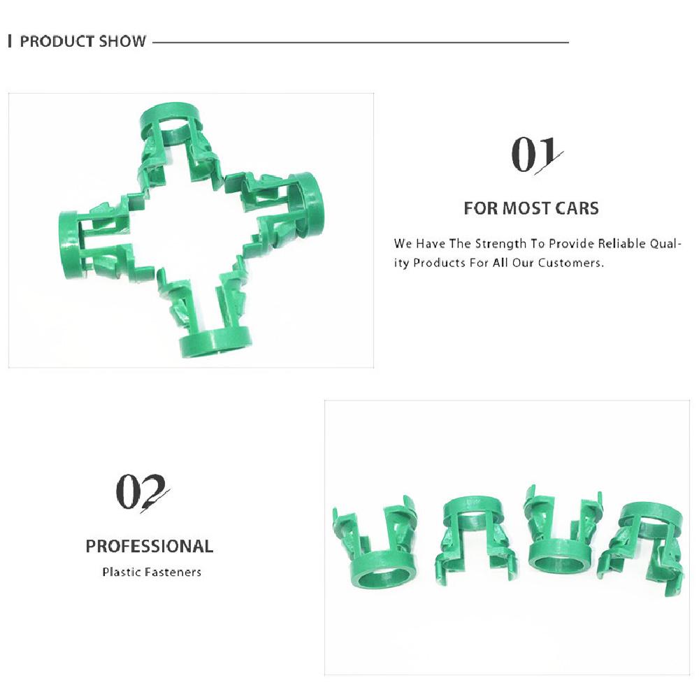 30 Pcs Car Green Plastic Fastener Transmission Tubing Clamp Clip