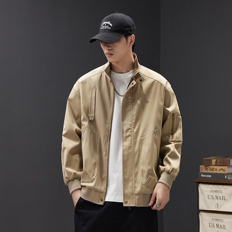 Herren Amekaji Retro Stehkragen Workwear Jacke