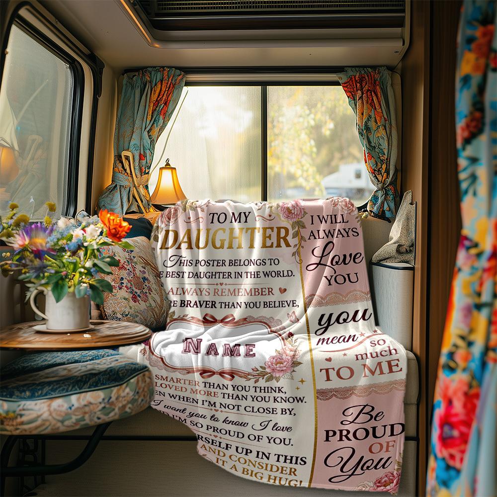 Love Pride Daughter Blanket Durable Comfort For Sofa Couch Office Bed Picnics Ideal For All Seasons Stylish Decor Perfect Gift For Relatives And