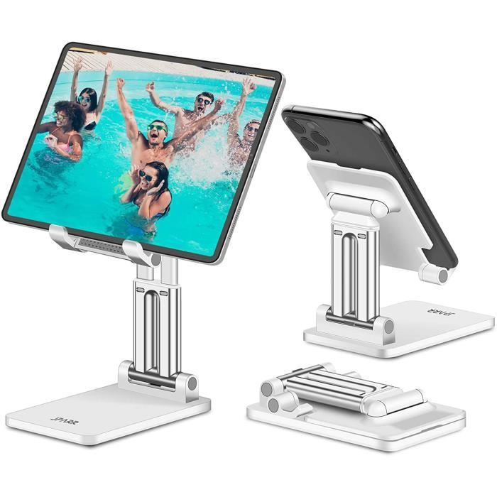 JPARR Handy-/Tablet-Halterung, Verstellbare Mehrwinkel-Handyhalterung für den Schreibtisch, Tragbare Faltbare Tablet-Halterungen, für iPad,