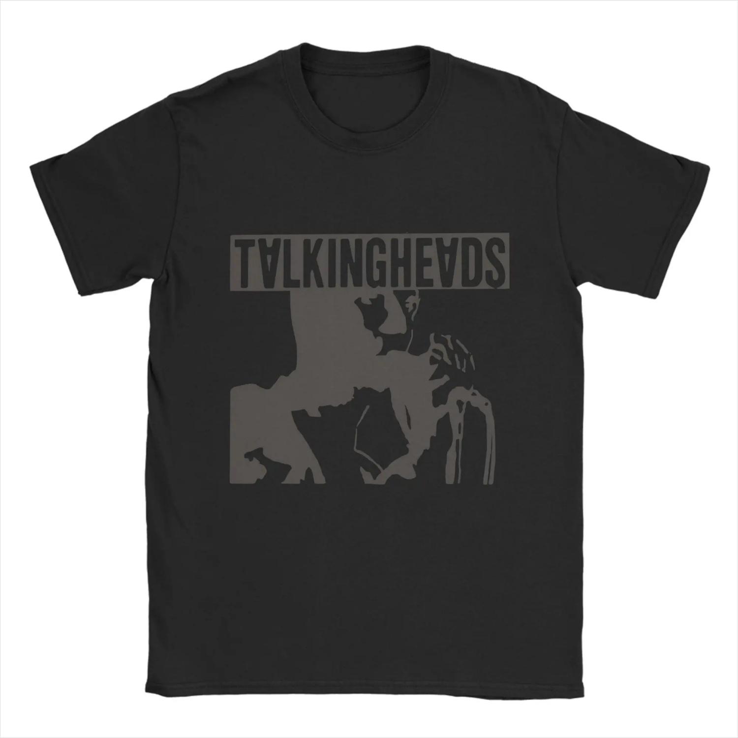 

Streetwear T Shirt Summer Talking Heads Leisure T-Shirts 100 Cotton Tee Shirt for Mens Pattern Short Sleeve Top Tees S чёрный
