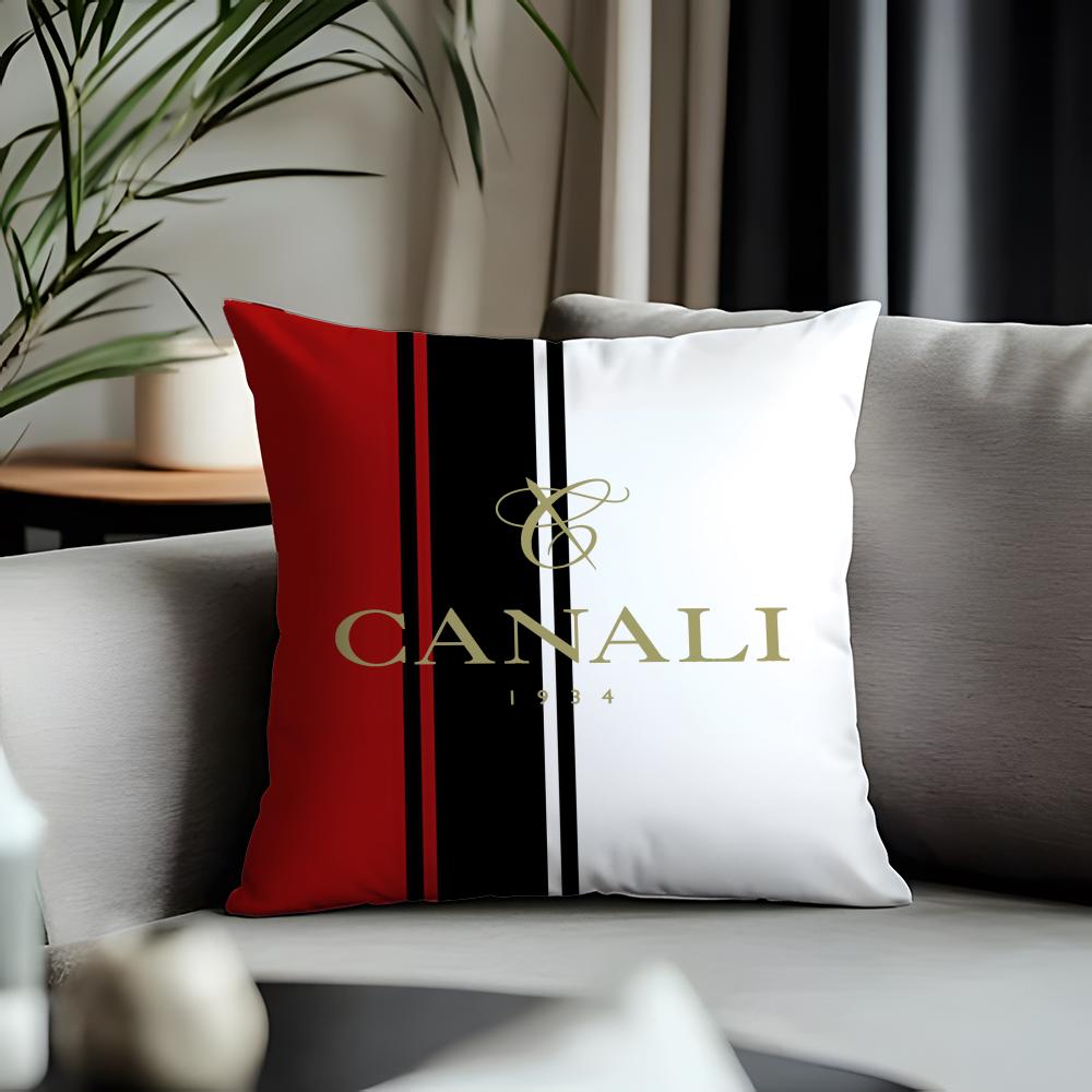 Hot CCcanalied Cushion Cover Antidustmite Pillowcase Invisible Zipper Silky Short Plush Sofa Cushion Cover
