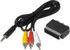 A/V Jack Cable 3.5mm RCA Cinch SCART TechniSat DIGIPAL T2 HD Euro