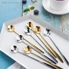 Stainless Steel Creative Long Handle Spoon Set - Mixing, Tea, Cake, Sugar, Dessert, Ice Cream, Cocktail Stirring, Coffee, Milkshake, Cold Drink - 4