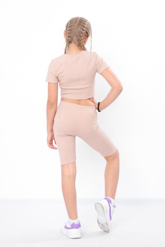 Sommer-Set für Teenager-Mädchen – Crop-Top & Radlerhosen für aktiven Stil , Sommer, 6381-103-1 HC