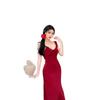 Elegant White Spaghetti Strap Backless Fairy Dress - Women's New Arrival Summer Beach Photoshoot Long Skirt