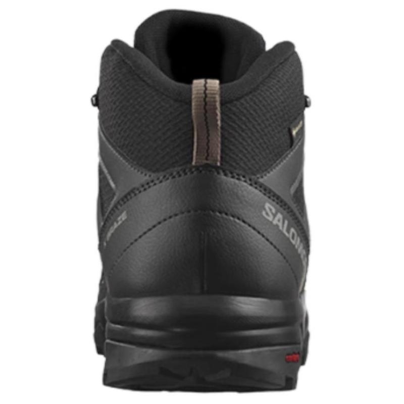 SALOMON X Braze MID GTX Cushioning, Waterproof, And Breathable Mid Top Hiking Shoes Men's Black Sneakers 471748