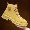 Fashion Design Ankle Boots Men Green Casual Lace-up Men's Boots Outdoor Comfortable Non-slip Tooling Boots Men Botas Para Hombre