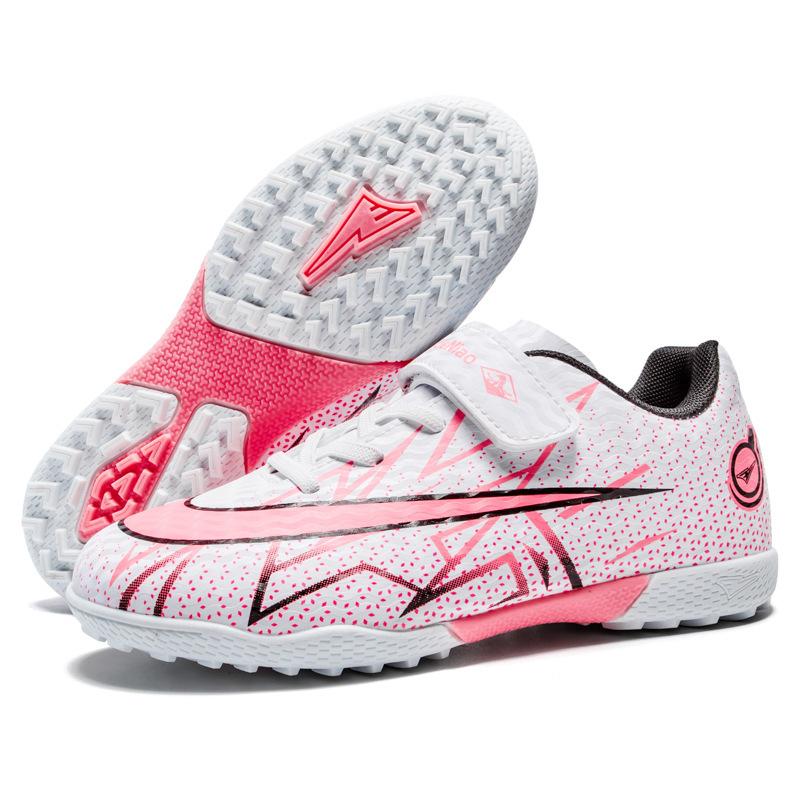 Children's men's and women's football shoes Velcro student professional training sneakers youth lawn broken nails football shoes