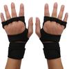 1Pair Leisure Fitness Neoprene Sporting Gloves Silicone Antiskid Hook&loop Fixed(black M )