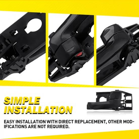 2X Black Interior Door Handles For 2005-2010 Kia Sportage LH RH Side Plastic EXV