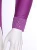 Mens Shiny Rhinestones Latin Dance Leotard Turn Down Collar V Neck Long Sleeve Button Shirt