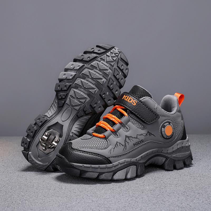 Boys' Thickened Non-Slip Warm Sneakers for Autumn & Winter - Outdoor Hiking Shoes for Middle & Big Kids