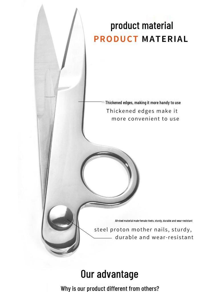 High-Quality U-Shaped Stainless Steel Thread Clipper for Tailoring and Cross Stitch