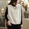 Lazy wind vest vest knitted sweater stacked on autumn and winter new sleeveless vest versatile sweater women's top tide