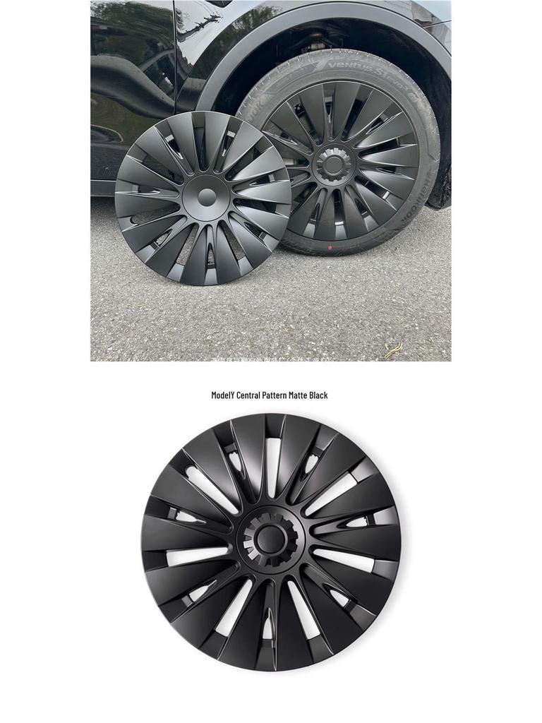 Tesla Model Y 19" Wheel Covers - Full Edge Wrap, Scratch-Resistant, Guanqin