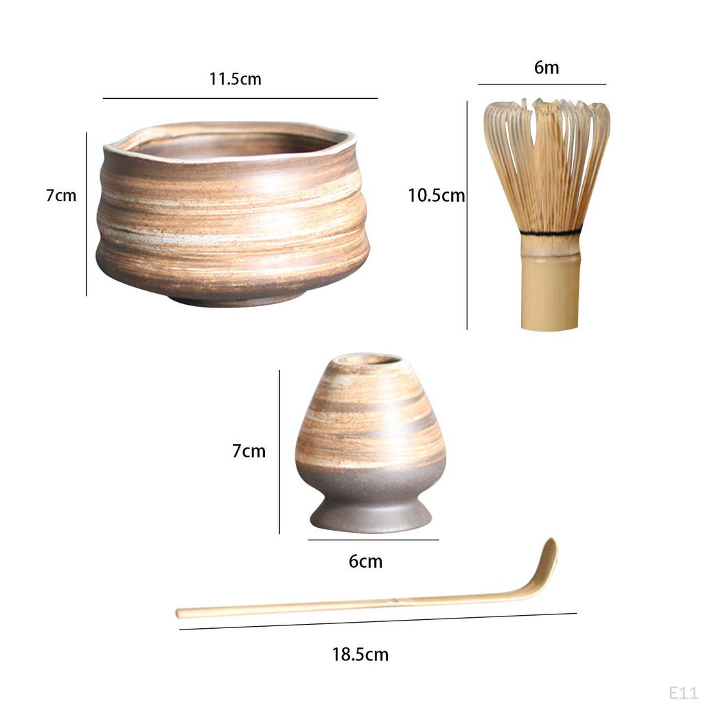 Handmade Matcha Whisk Set, Holder for Kithen Home Dining Room Teahouse