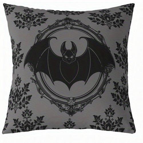 Home Decor Gothic Bat Pattern Decorative Pillow Covers Pattern Cushion Cover Suitable for Sofa Bedroom Car Pillow Cover