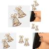 Stylish Alloy Crystal Bell Earrings Modern Design Perfect For Celebrations