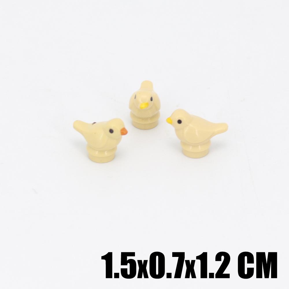 Cute Modeling Small Animals Assembled Building Block Scene Accessories Parts Chicken Husky Fighting Dog Flamingo Ornament