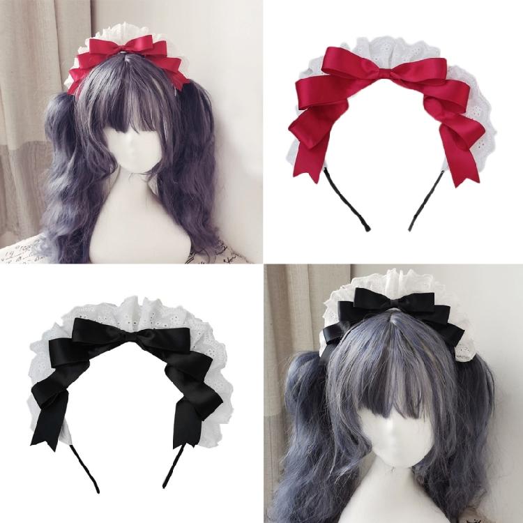 Lolit Headband Bows Headband Bows Hairband Maid Headdress Bowtie Headband