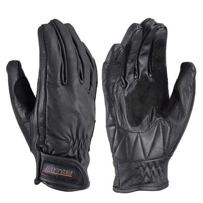 Daytona Motorcycle Gloves, Leather (Goatskin), Spring, Summer, Autumn, and Winter, Standard Gloves, Black, Size L, 76376