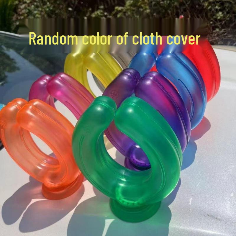 U-Shaped Cervical Spine Hot Compress for Neck and Shoulder - Water-Fill, Explosion-Proof, Thickened Design. Random Size Cloth Cover
