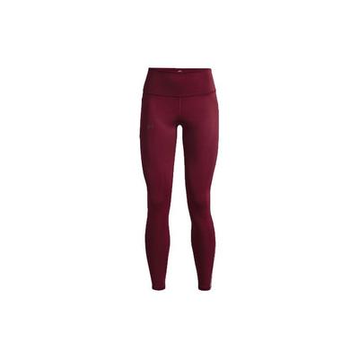 Under Armour Rush Cozy Training Sports Fitted Leggings Women Bottoms Red 1365719-626