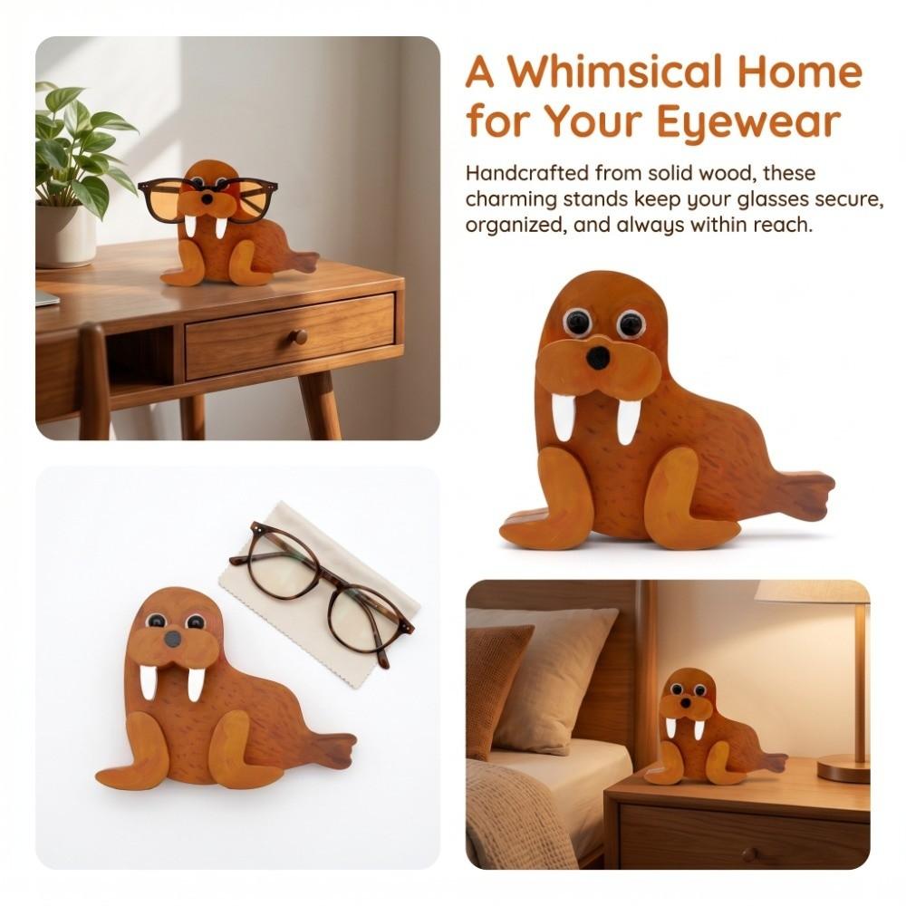 Vier optionale Tiergravur-Designs Holz-Tier-förmiger Brillenhalter