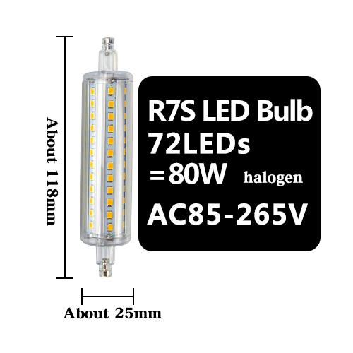 R7S J78 J118 Led Bulb Corn Lamp Dimmable 78mm 118mm 135mm 189mm Replace Halogen 25W 150W 500W Spotlight Floodlight AC220V 110V