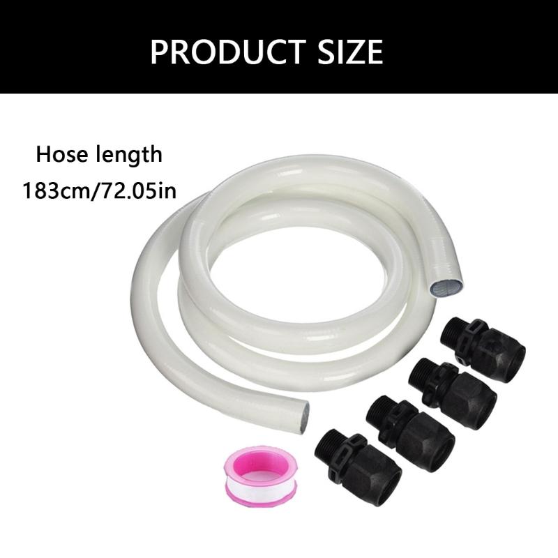 Pool Booster Pump Hose Kits Replacement Pool Hose & 4 Hose Adapters Light Weight Flexible Pool Filter Pump Hose