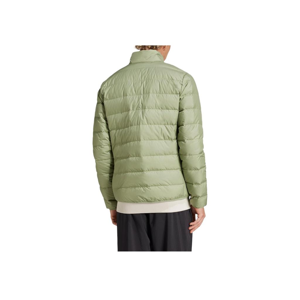 Adidas Essentials Lite Down Comfortable Slim Fit Stand Collar Warm Sports Casual Down Jacket Men Jacket Tent-Green JN4339