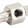 Fuel Line T Fitting Adapter 304 Stainless Steel Pressure Gauge Sensor Adapter with Clamp for Gearboxes Coolant Carburetor Lines 3/8in