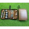 Custodia per Accessori da Golf Organizzatori di Accessori da Golf con Scomparti Multipli Custodia in Pelle con Cerniera Per Giocatore Professionista