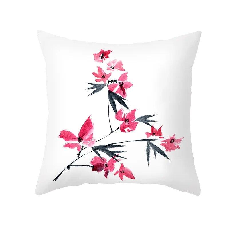 Colorful Flower Printing Pillow Floral Plant Cushion Cover Decoration Home Textile Sofa
