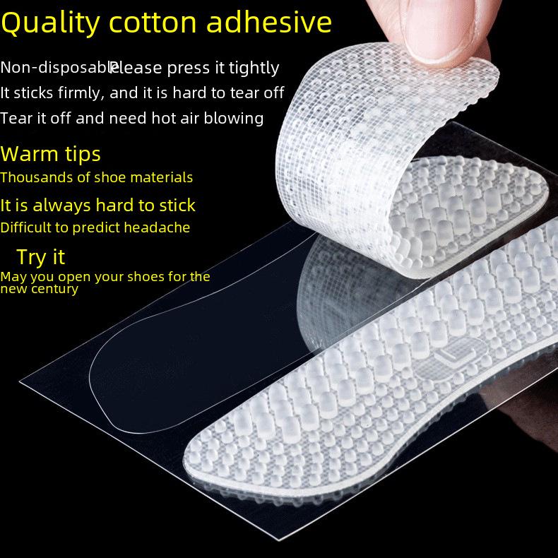 Lanhui 4D Transparent Silicone Heel Stickers - Invisible, Anti-Drop, and Anti-Wear for Kids.