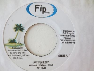 7inch Record KIPRICH / HAWKEYE - Pay Yuh Rent / The Result NONE FIP Records 2005 Jamaica Reggae, Ska & Dub Used
