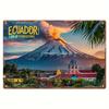 Aluminum Sign Ecuador Land of Contrasts Art Poster Vintage Style  Wall Decor Gift Home DIY Art for Bedroom Kitchen Ga