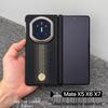 Huawei MateX7 Magnetic Case - Thin, Lightweight Carbon Fiber Texture with Central Axis Hinge Protection, Collector's Edition.