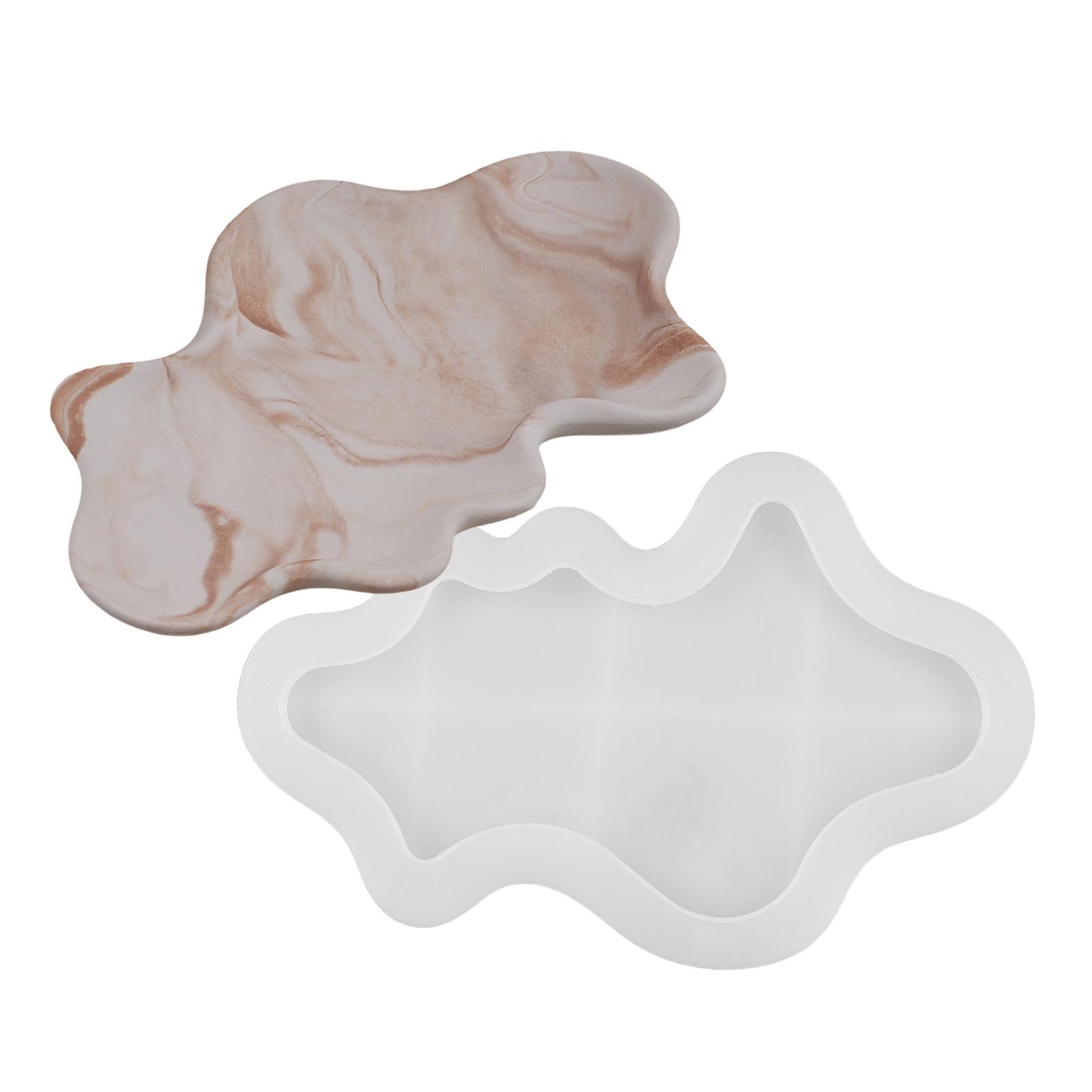 

Легкая в использовании силиконовая форма для создания декоративных подносов, формы с уникальной волнистой формой, подходит для подарков, ручная работа