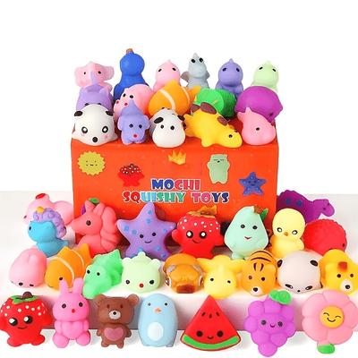 Mochi Squishy Toys Set Kawaii Animal Fruit Stress Relief Squeeze Toys