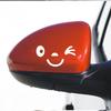 Cute Smiley Face Rearview Mirror Sticker – Waterproof, No Trace, Decorative Car Body Sticker Pair