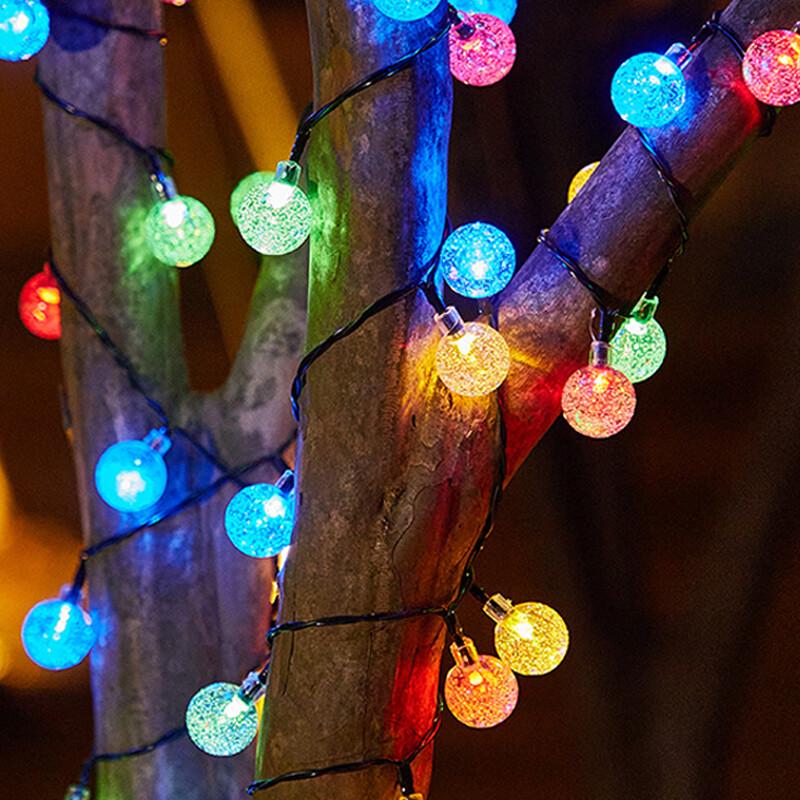 Suiyi Solar LED Bubble Ball String Lights 7m 50 Lights