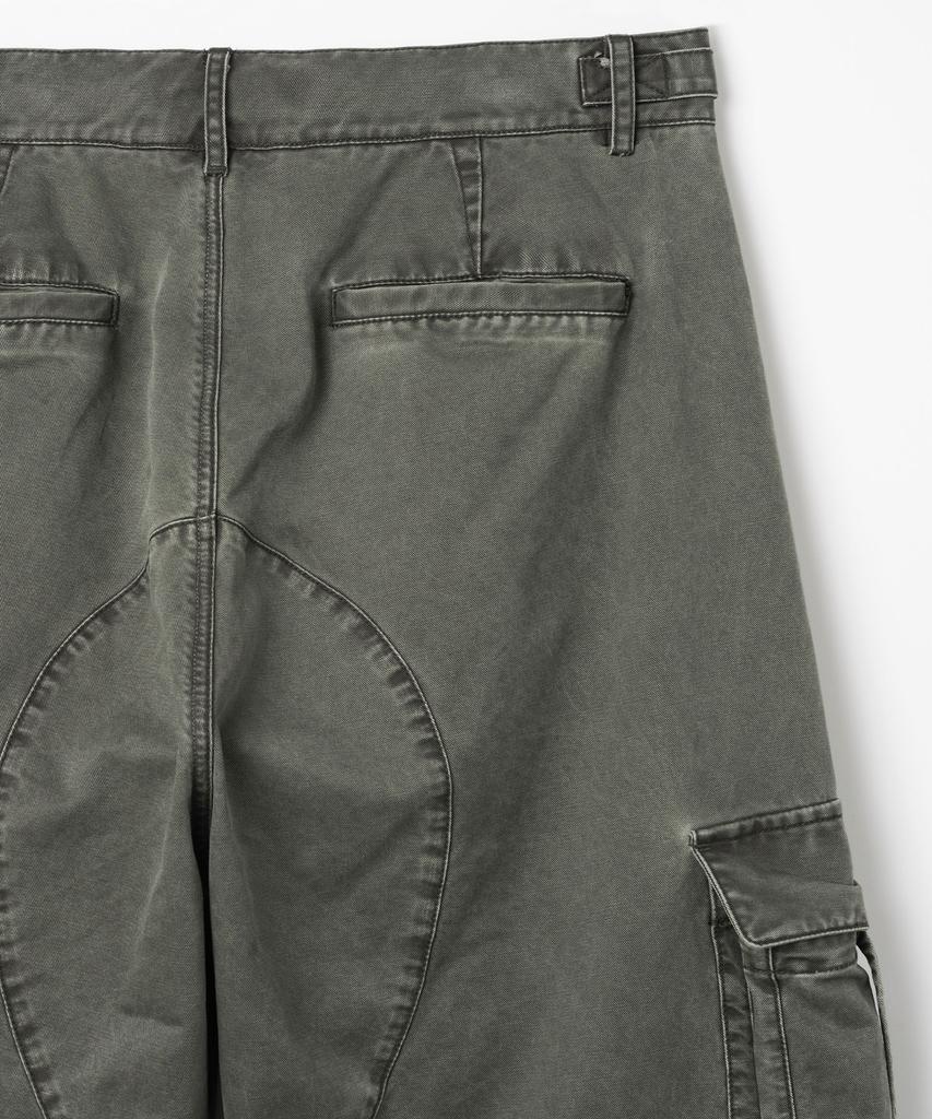 MILLO ARCHIVE Garment Washed Silhouette Pants [Khaki Grey]