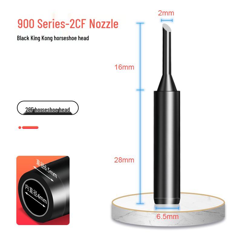 Black Gold Steel 936 Universal Soldering Iron Tip for 937 Stations: Pointed, Horseshoe, Knife Head Styles.