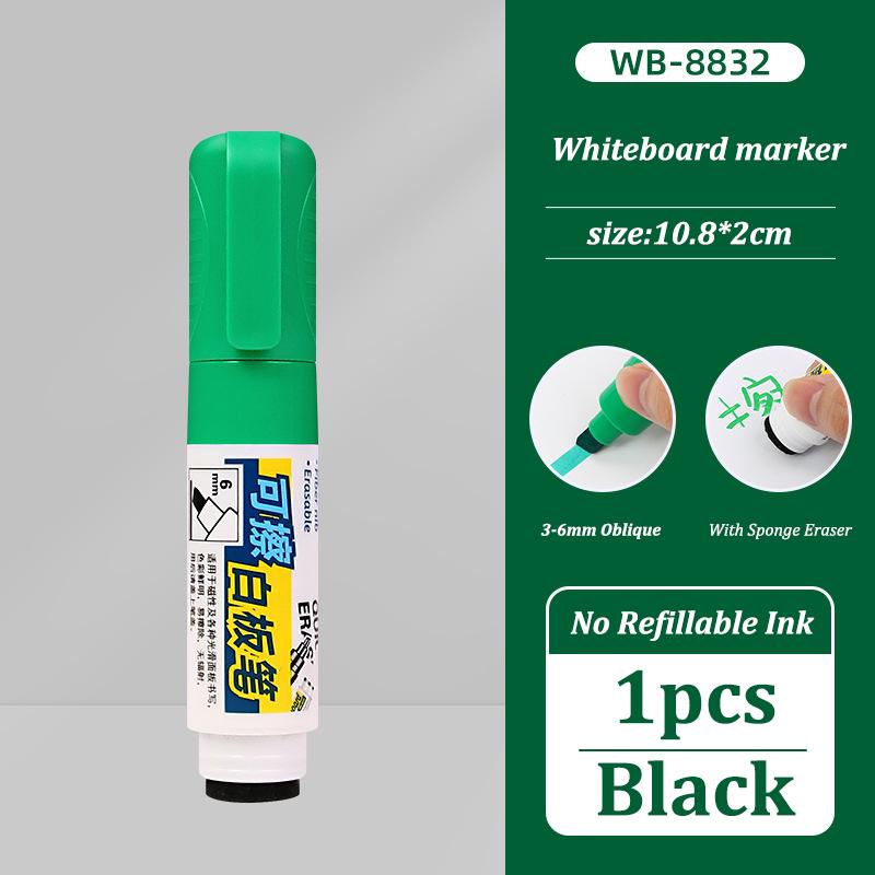 4color Whiteboard Marker With Sponge Eraser,3-6mm Oblique Tib,Safety,Non-Toxic,Office Meeting,Educational Supplies
