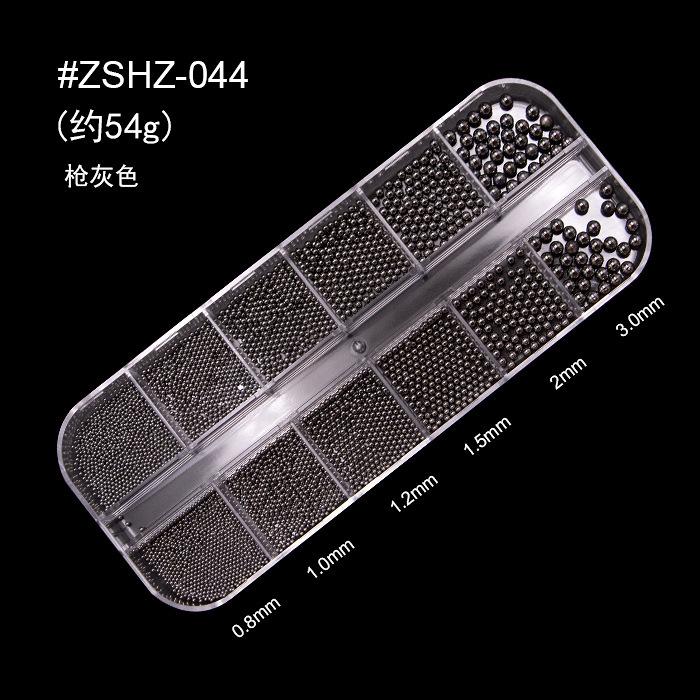 12 Grid Nail Art Jewelry Metal Three-Dimensional Mini Versatile Nail Art Steel Ball Decoration Mixed