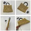 Handgeflochtene Hohl-Handtasche Damen Strand-Netzbeutel