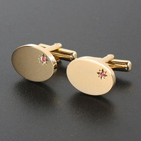 Kamakura Cufflinks Workshop July Birthstone Gold Ruby Cufflinks (Cufflinks, Cufflinks)